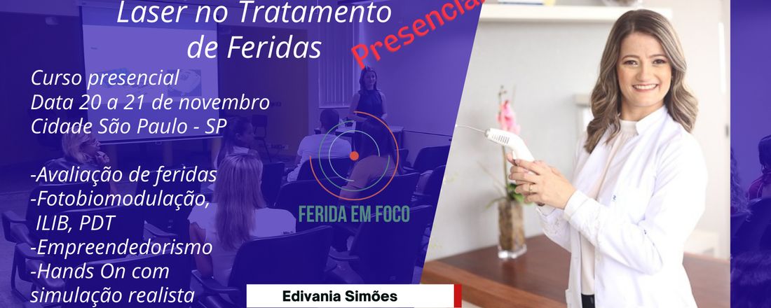 Curso Laser no Tratamento de Feridas Presencial