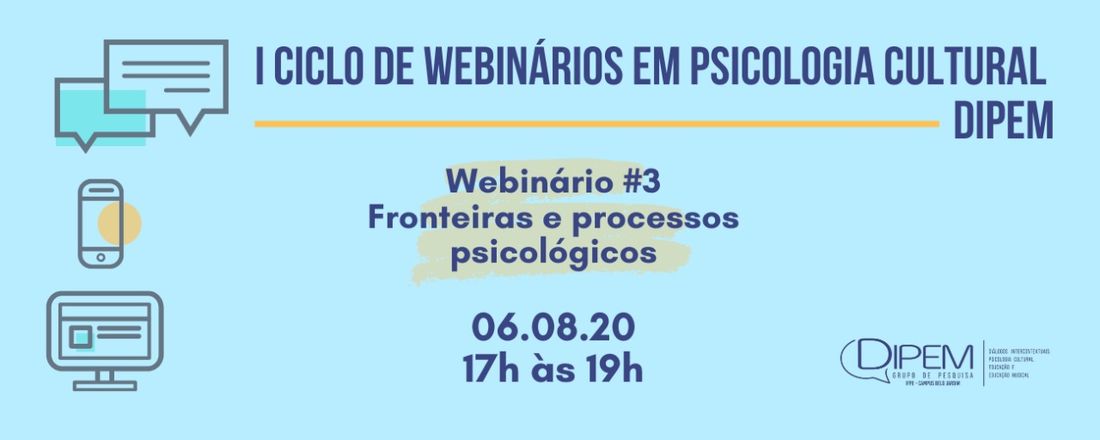I Ciclo de Webinários em Psicologia Cultural