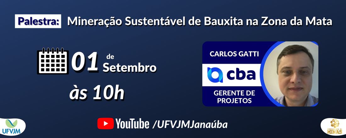 Palestra: Mineração Sustentável de Bauxita na Zona da Mata