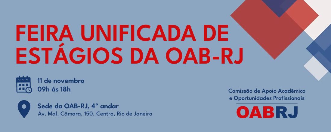 Feira Unificada de Estágios da OAB-RJ