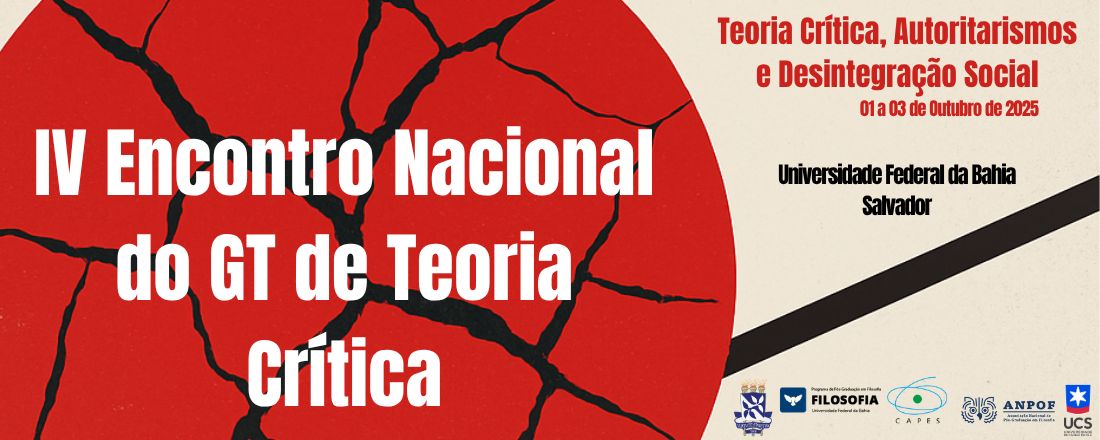 IV Encontro Nacional do GT de Teoria Crítica da ANPOF