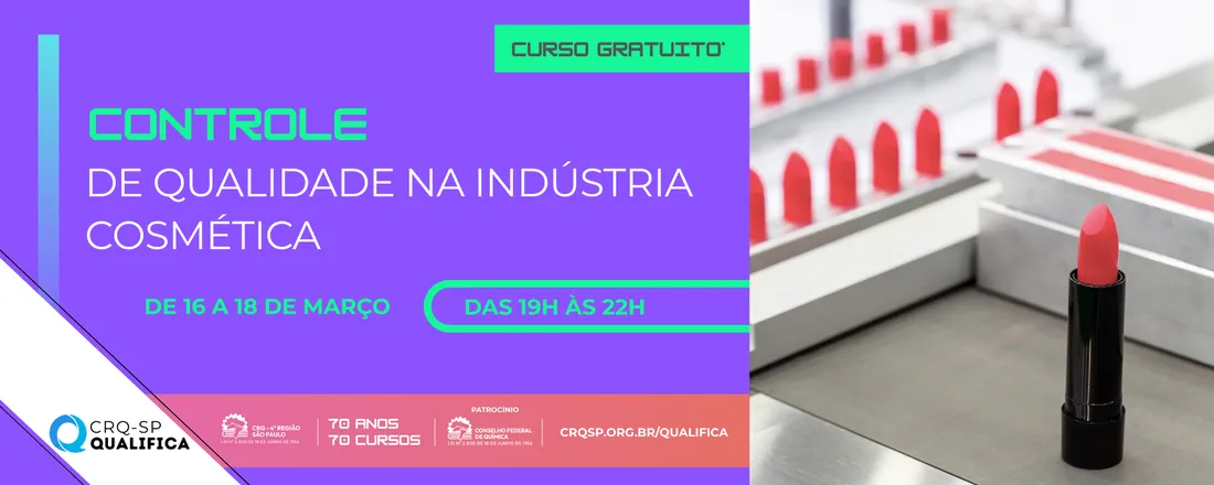Curso Controle de Qualidade na Industria Cosmética