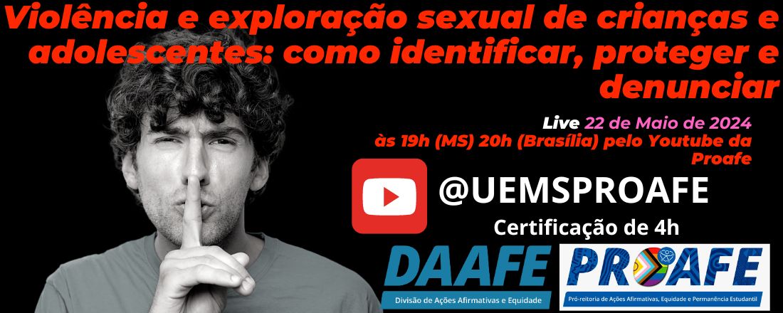 Violência e exploração sexual de crianças e adolescentes: como identificar, proteger e denunciar