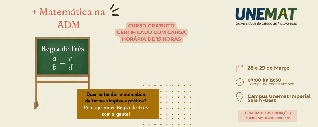 Curso + Matemática na ADM: Regra de 3