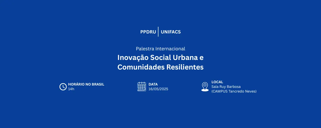 Inovação Social Urbana e Comunidades Resilientes
