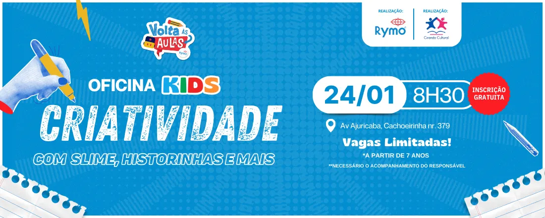 Oficina Kids - Criatividade com Slime, Historinhas e Mais