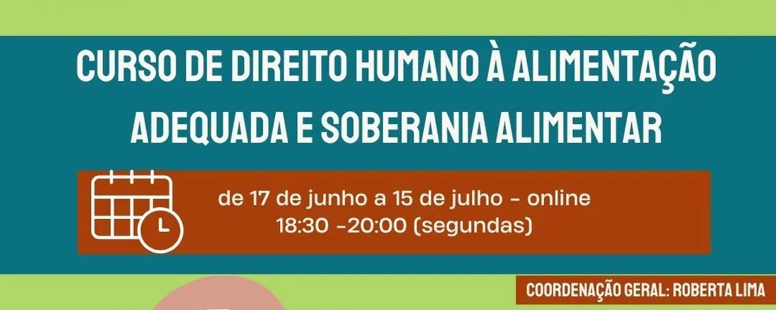 Curso Direito Humano à Alimentação Adequada e Soberania Alimentar
