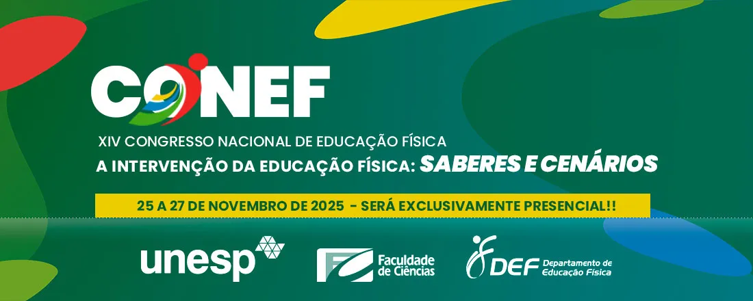 XIV Congresso Nacional de Educação Física: A intervenção da Educação Física: Saberes e Cenários