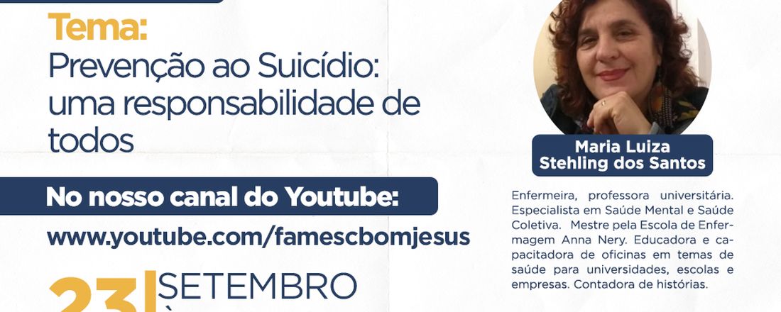 Prevenção ao Suicídio:  uma responsabilidade de todos