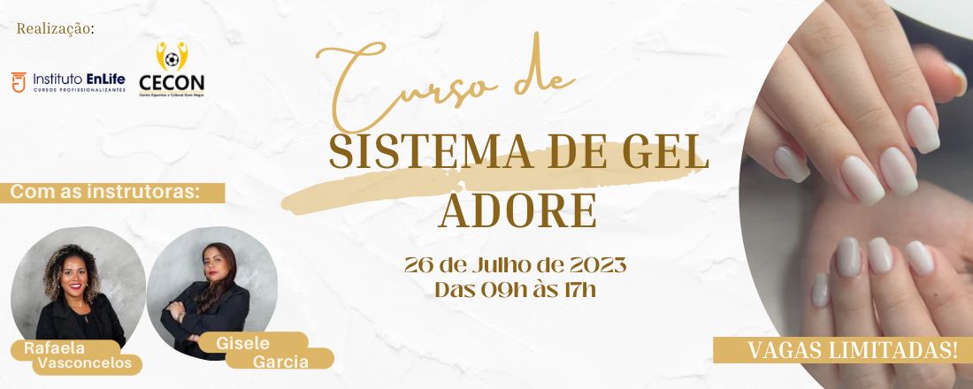 Curso Sistema Gel Adore parceria com Instituto Enlife