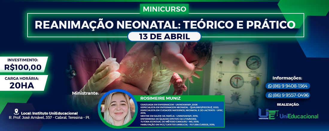 CURSO REANIMAÇÃO NEONATAL: TEÓRICO E PRÁTICO
