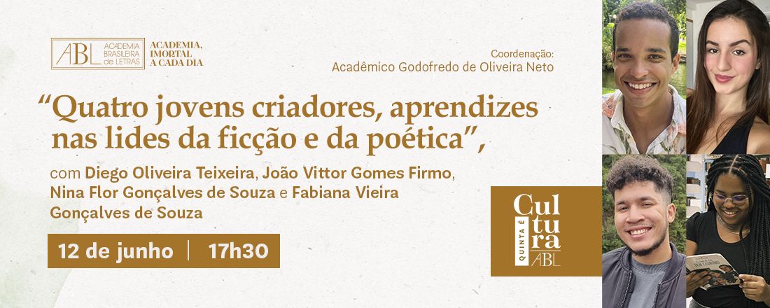 "Quatro jovens criadores, aprendizes nas lides da ficção e da poética "