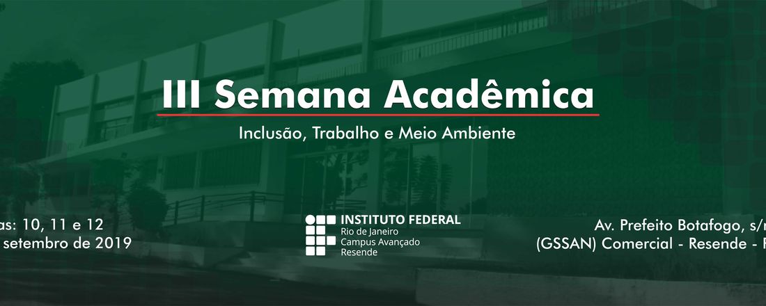 Semana Acadêmica 2019 - IFRJ Resende