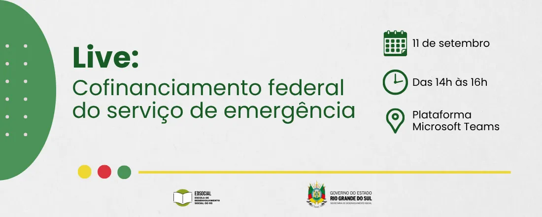 Orientações sobre o cofinanciamento federal do serviço de emergência