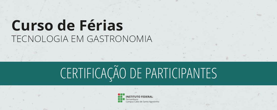 CERTIFICAÇÃO | Curso de Férias - CGAS