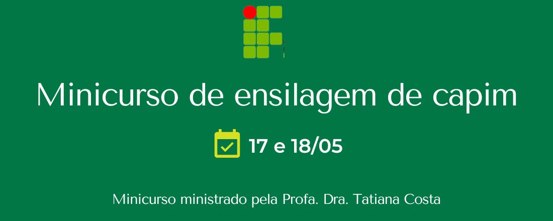 Minicurso de ensilagem de capim