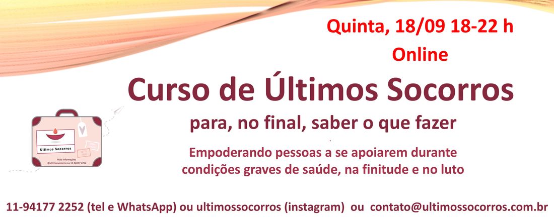 Curso de Últimos Socorros (Online, 18/09)