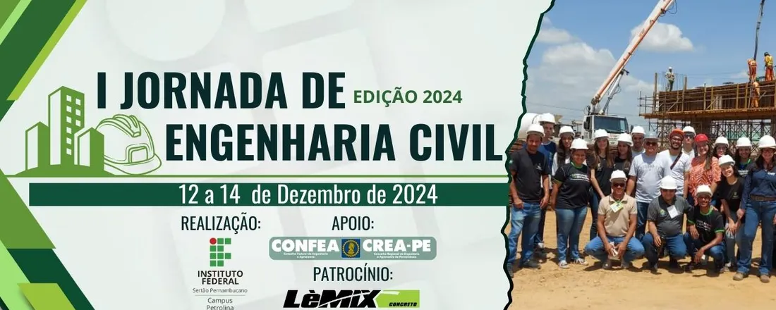 I JORNADA DE ENGENHARIA CIVIL - IFSERTÃO - CAMPUS PETROLINA