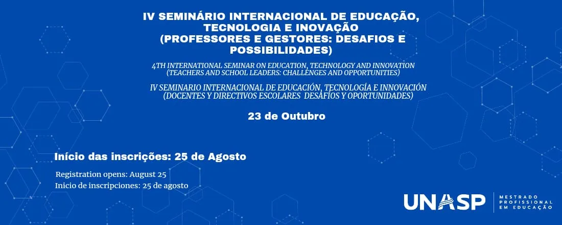 IV Seminário Internacional de Educação, Tecnologia e Inovação