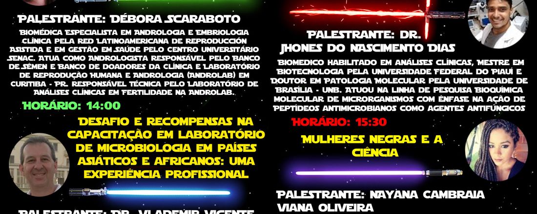 1º Ciclo de Palestras ONLINE - Que a força esteja com os Biomédicos