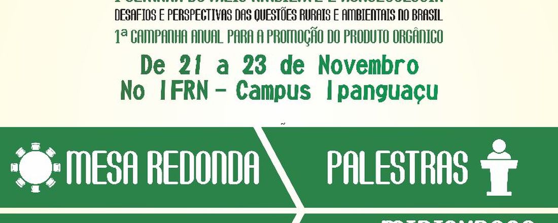 I SEMANA DO MEIO AMBIENTE E AGROECOLOGIA