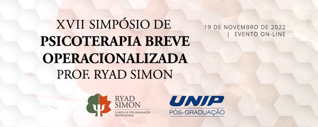 XVII Simpósio de Psicoterapia Breve Operacionalizada Prof. Ryad Simon