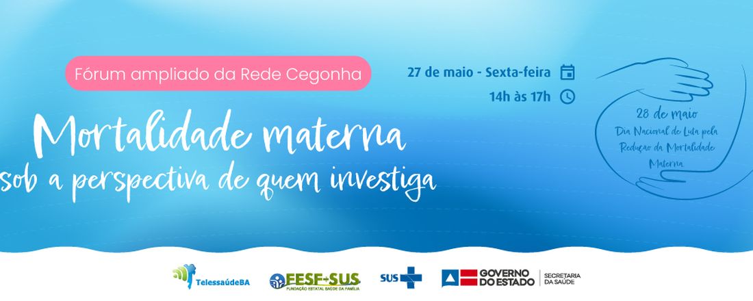 Fórum Ampliado da Rede Cegonha: Mortalidade materna sob a perspectiva de quem investiga