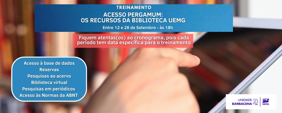 Acesso Pergamum: Os Recursos da Biblioteca UEMG