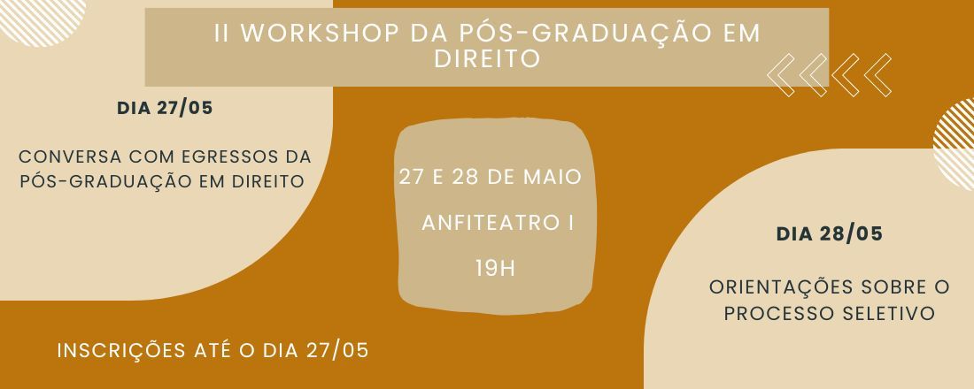 II Workshop da Pós-graduação em Direito
