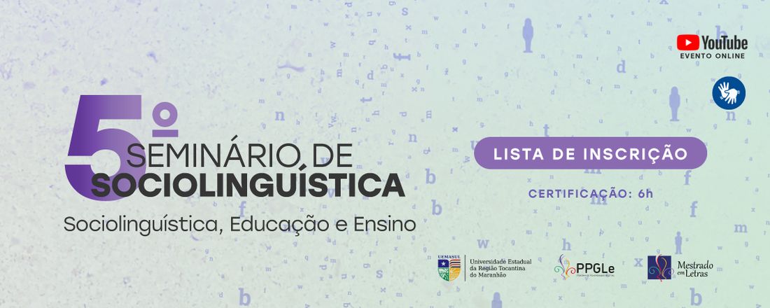 5° SEMINÁRIO DE SOCIOLINGUÍSTICA