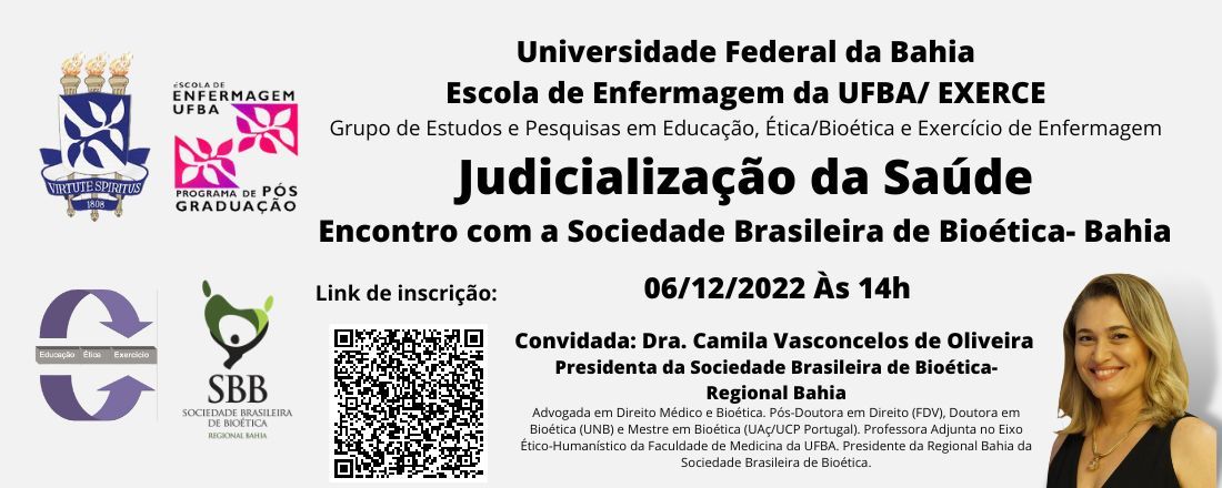 Judicialização da Saúde - Encontro com Sociedade Brasileira de Bioética Bahia