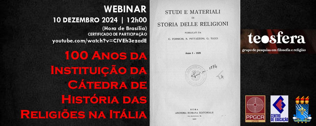 100 Anos da Instituição da Cátedra de História das Religiões na Itália