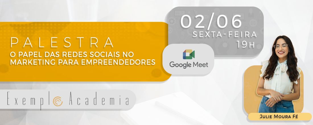 PALESTRA - O PAPEL DAS REDES SOCIAIS NO MARKETING PARA EMPREENDEDORES