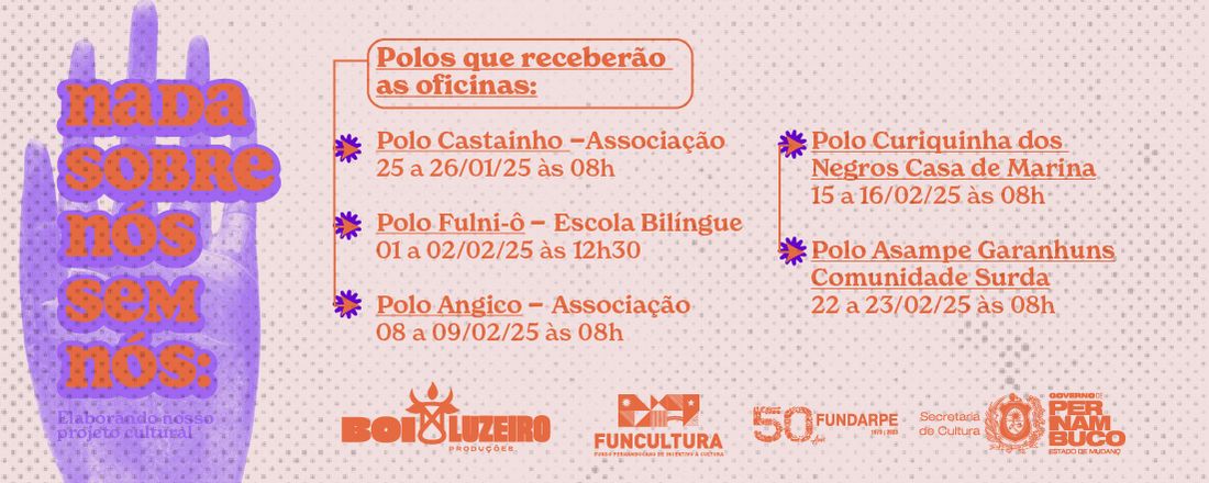 NADA SOBRE NÓS SEM NÓS: ELABORANDO NOSSO PROJETO CULTURAL