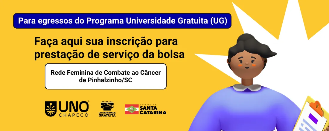 Oportunidade Contrapartida UG (2026/1) - Rede Feminina de Combate ao Câncer de Pinhalzinho/SC