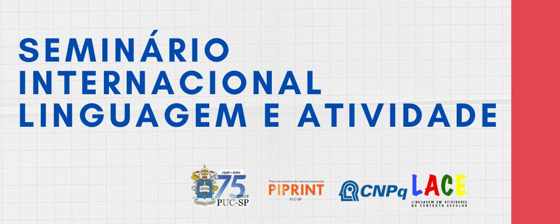 SEMINÁRIO INTERNACIONAL LINGUAGEM E ATIVIDADE