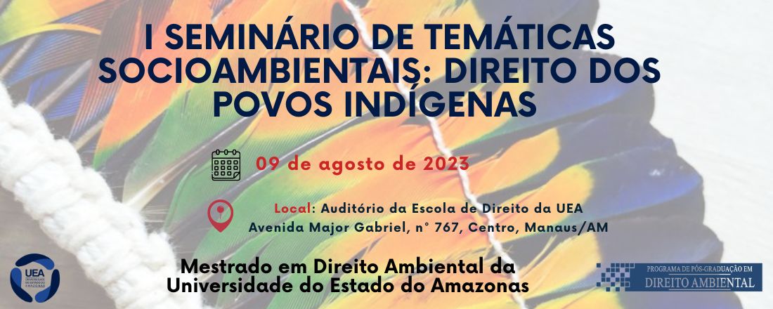 I SEMINÁRIO DE TEMÁTICAS SOCIOAMBIENTAIS: DIREITO DOS POVOS INDÍGENAS