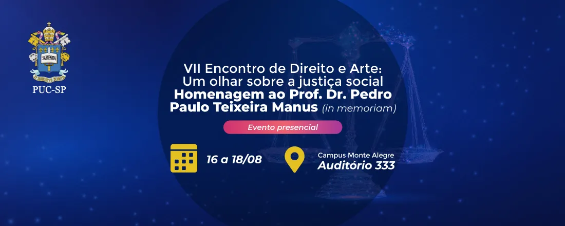 VII Encontro de Direito e Arte: Um olhar sobre a justiça social