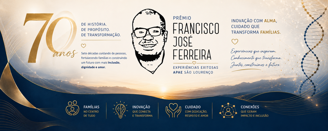 PRÊMIO EXPERIÊNCIA EXITOSA APAE SÃO LOURENÇO – 2026 4ª Mostra Processos Inclusivos na Habilitação e Reabilitação da Pessoa com Deficiência – Edição 2026 – Prêmio Francisco José Ferreira (Chico)