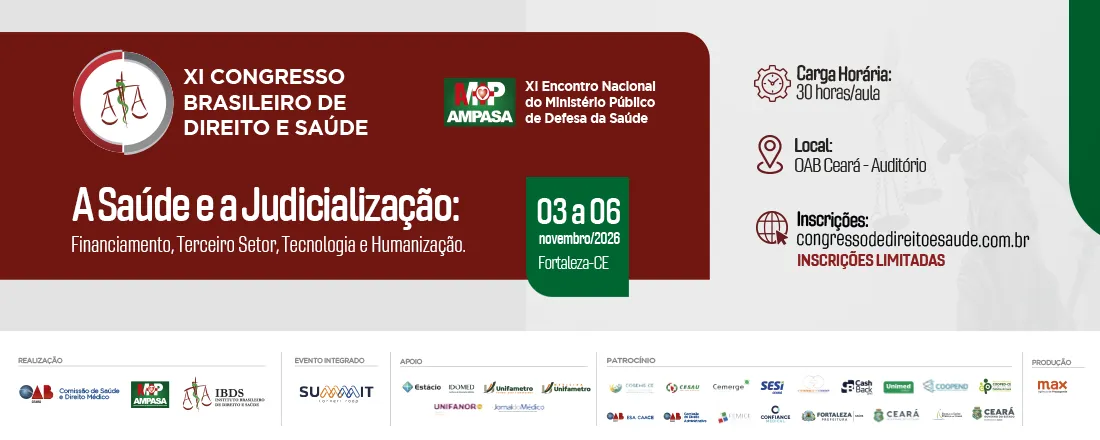 XI CONGRESSO BRASILEIRO DE DIREITO E SAUDE