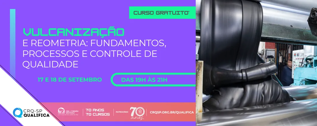 Curso Vulcanização e Reometria: Fundamentos, Processos e Controle de Qualidade