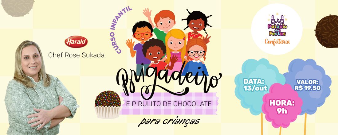 Curso Infantil Brigadeiro e Pirulito de Chocolate