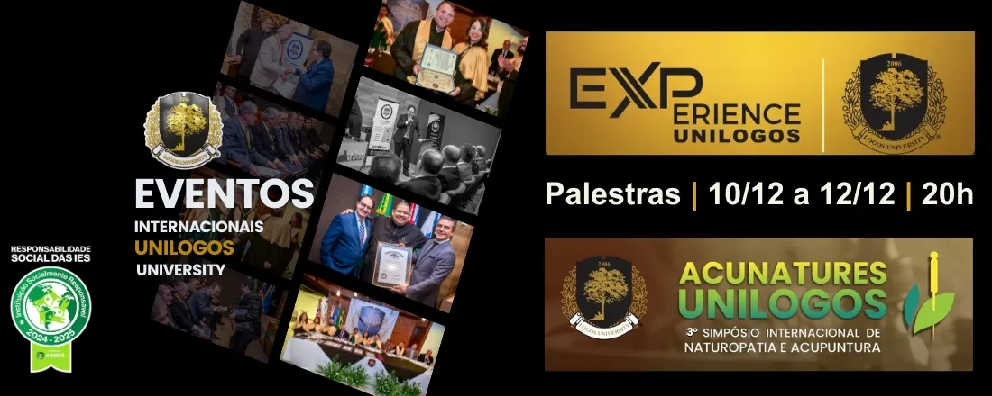 ACUNATURES UNILOGOS: 3º Simpósio Internacional de Naturopatia e Acupuntura da Unilogos