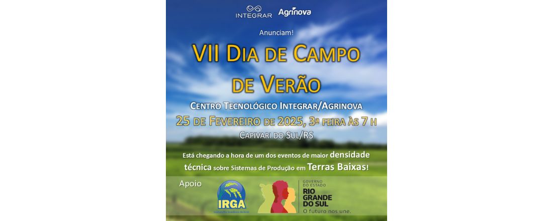 VII Dia de Campo de Verão Integrar - Agrinova