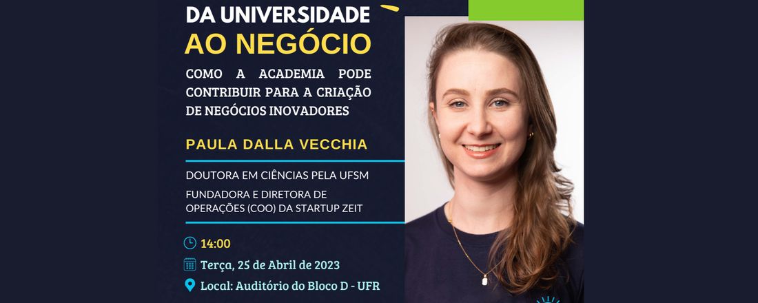 Palestra: Da Universidade ao Negócio