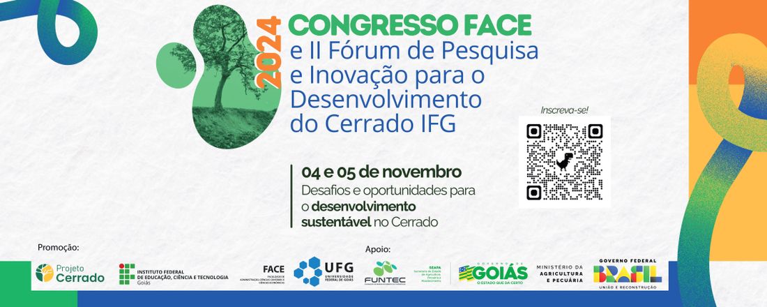 Congresso Face 2024 e II Fórum de Pesquisa e Inovação para o Desenvolvimento do Cerrado do Projeto Cerrado do IFG