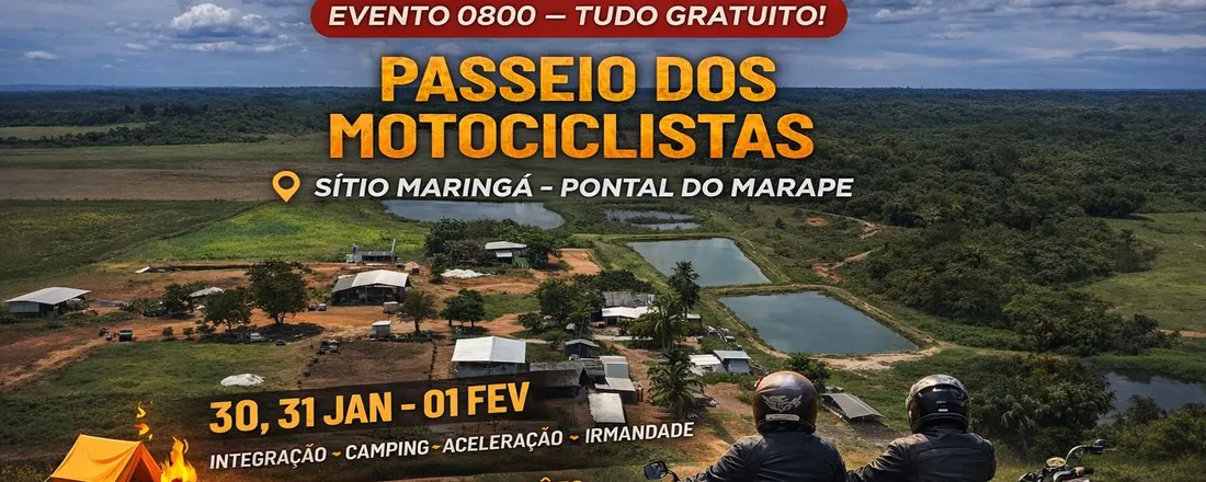 1º Encontro de Confraternização de Motociclistas no Sítio Maringá - Pontal do Marape em Nova Mutum