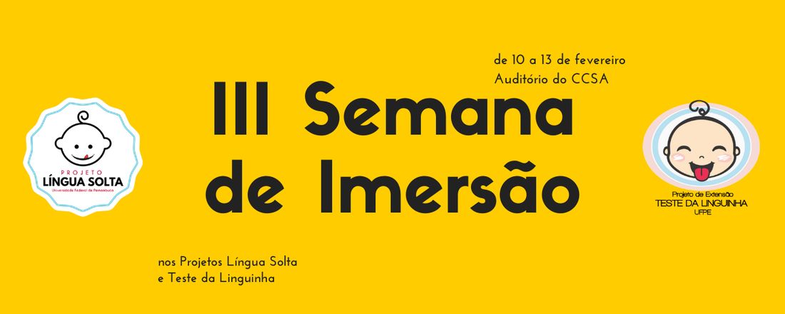 III Semana de Imersão no Projeto Língua Solta