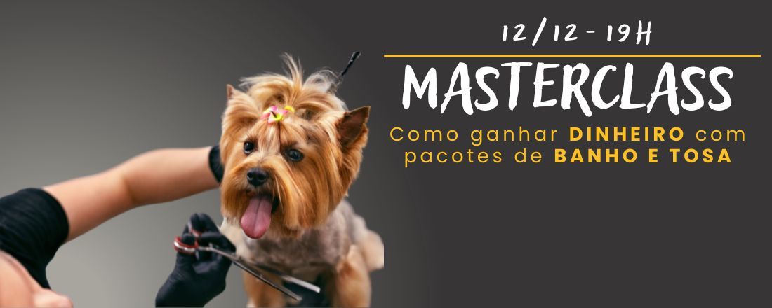 Masterclass Pacote de Banho e Tosa - 12/12 (19h)