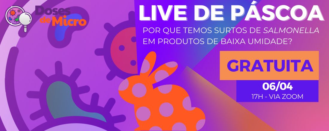 Live - Por que temos surtos de Salmonella em produtos de baixa umidade?